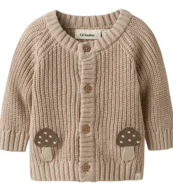 Lil Atelier Cardigan - Strik - NbmEmlen - Oxford Tan m. Svampe
