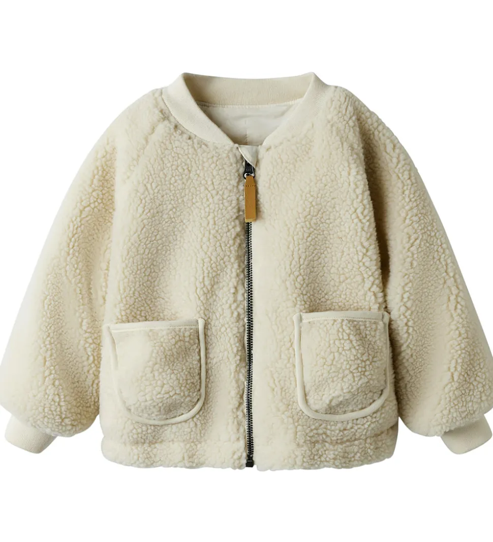 Lil' Atelier Fleecejakke - NmnLajo - Turtledove/Rainbow