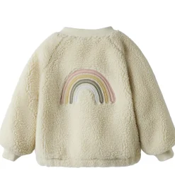 Lil' Atelier Fleecejakke - NmnLajo - Turtledove/Rainbow