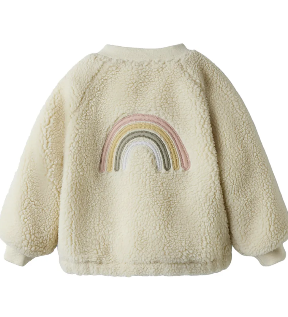 Lil' Atelier Fleecejakke - NmnLajo - Turtledove/Rainbow