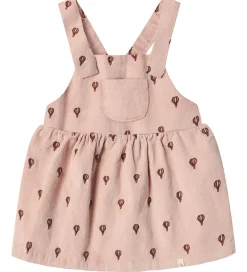 Lil Atelier Kjole - Fløjl - NbfNelly - Cameo Rose/EMB