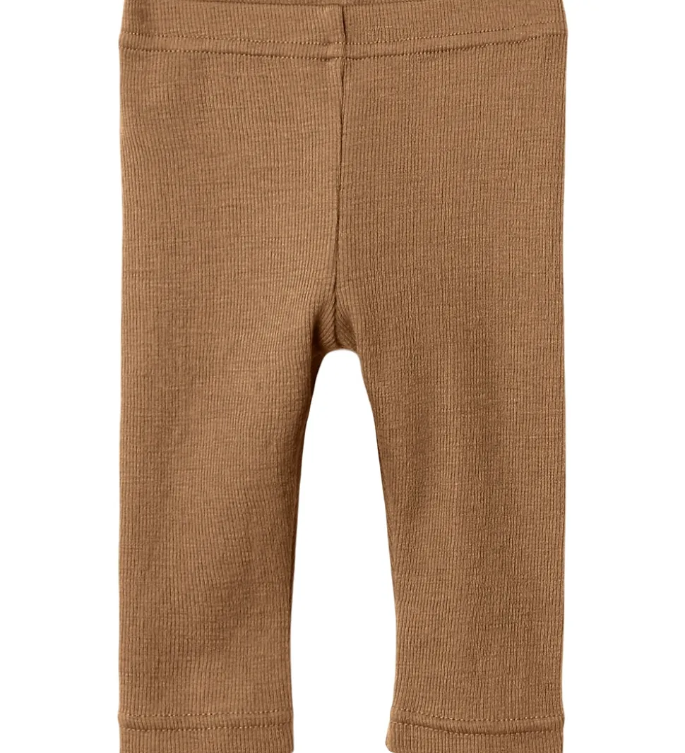 Lil' Atelier Leggings - Uld - Rib - NbnNoel - Tigers Eye
