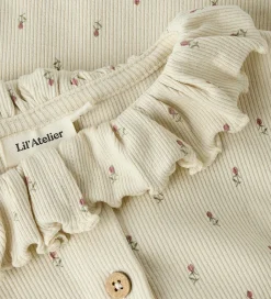 Lil' Atelier Nattøj - 2-delt - Rib - NmfGago - Turtledove/Floral