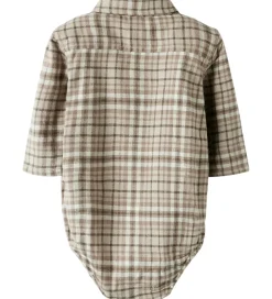 Lil Atelier Skjortebody l/æ - NbmRebel - Sepia Tint