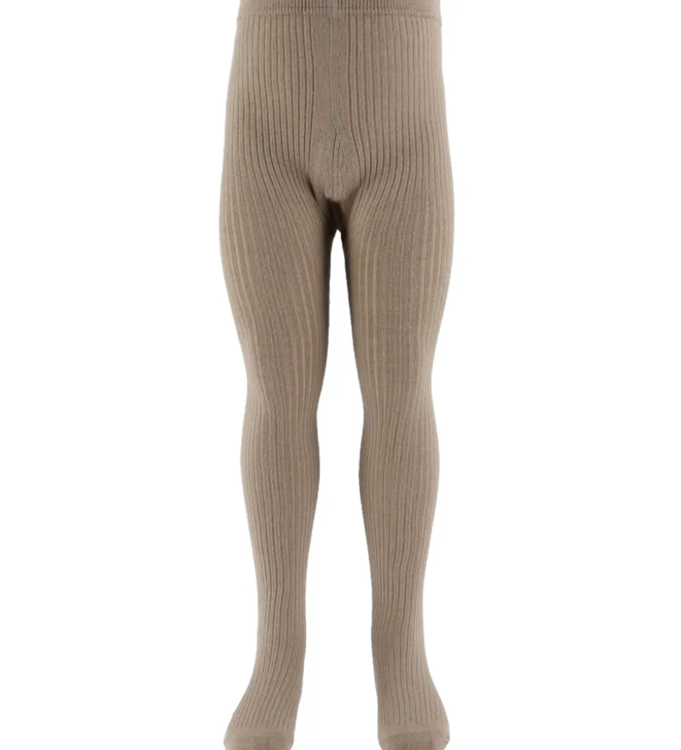 Lil' Atelier Strømpebukser - Rib - Uld - NmrRakel - Tigers Eye/M