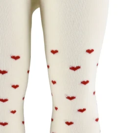 Lil Atelier Strømpebukser - NbfReba - Turtledove/Red Hearts