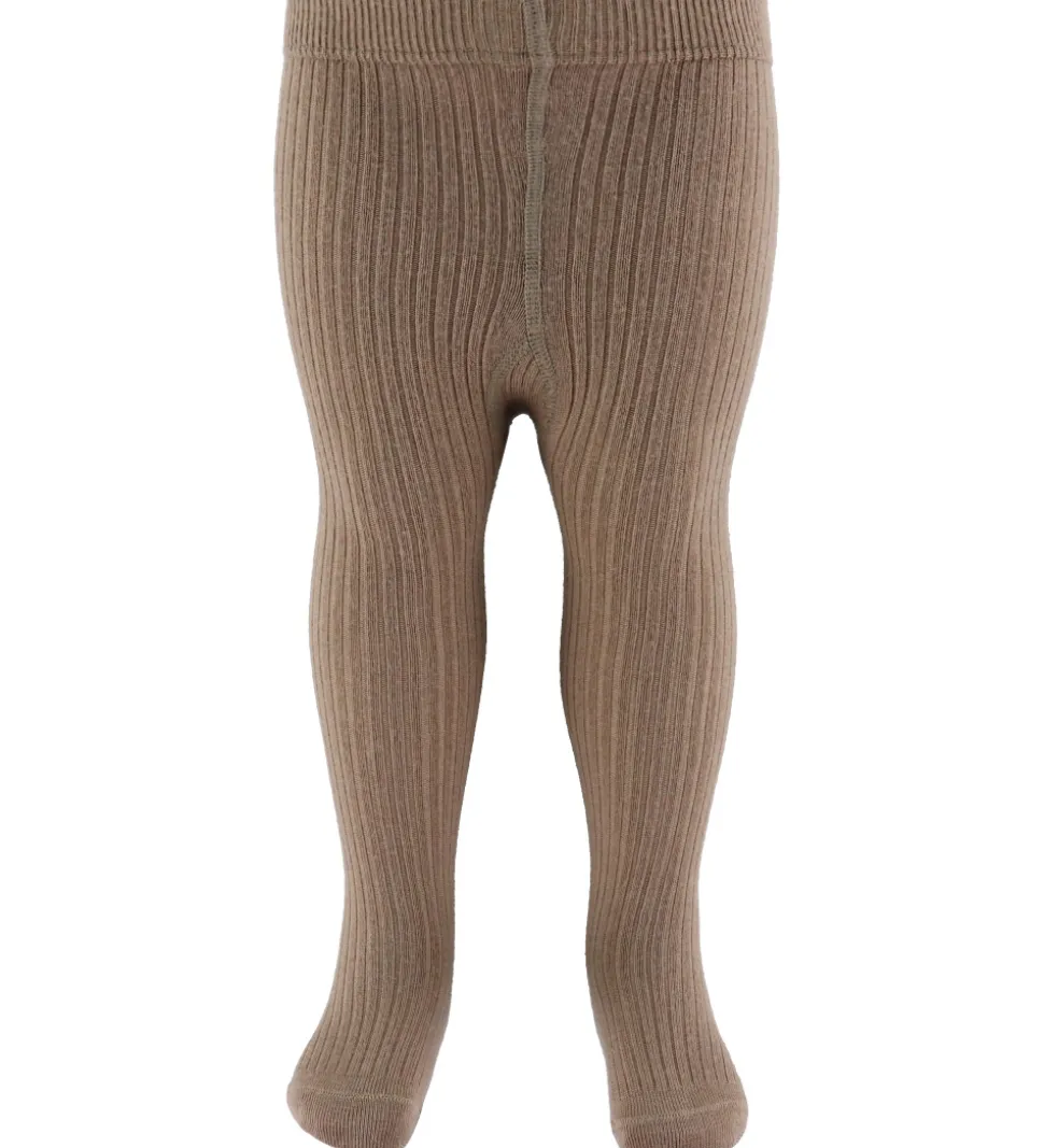 Lil' Atelier Strømpebukser - Rib - NbnRakel - Tigers Eye/Melange