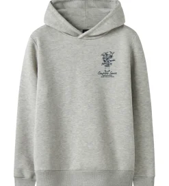 LMTD Hættetrøje - NlmKlant - Light Grey Melange/Pageant Blue