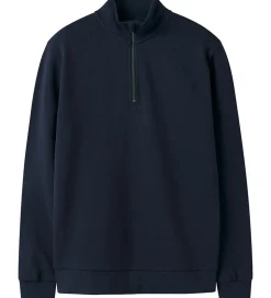 LMTD Sweatshirt - Noos - NlnNizu - Halv Lynlås - Navy Blazer