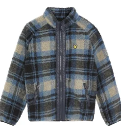 Lyle & Scott Fleecejakke - Jacquard Sherpa - Navyternet