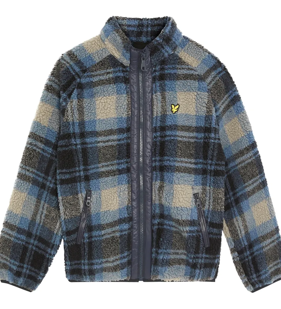 Lyle & Scott Fleecejakke - Jacquard Sherpa - Navyternet