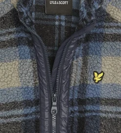 Lyle & Scott Fleecejakke - Jacquard Sherpa - Navyternet