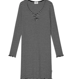 Mads Nørgaard Kjole - Rib - Viskose - Tikina - Black/Vanilla Ice