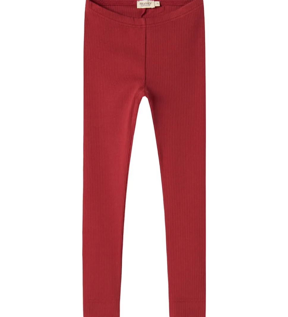 MarMar Leggings - Rib/Modal - Hibiscus Red