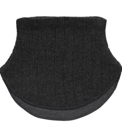 Melton Halsedisse - Uld/Bomuld - 2-lags - Sort