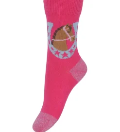 Melton Strømper - Fandango Pink m. Hest