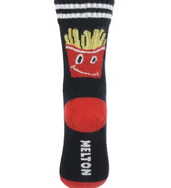 Melton Strømper - French Fries - Sort