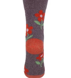 Melton Strømper - Glimmer - Hortensia m. Blomster