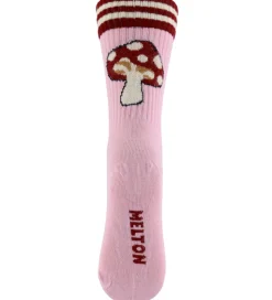 Melton Strømper - Mushroom - Pink Necter