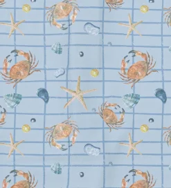 Mikk-Line Badebluse - UV50+ - Faded Denim m. Tern/Print