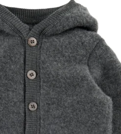 Mikk-Line Køredragt m. Hætte - Uld - Anthracite Melange