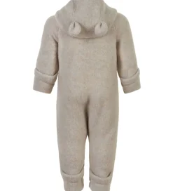 Mikk-Line Køredragt m. Hætte - Uld - Melange Offwhite