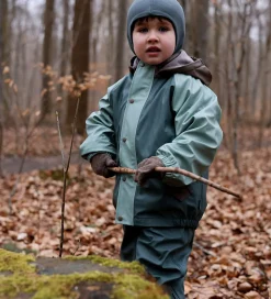 Mikk-Line Regntøj m. Fleece/Seler - PU - 3i1 - Balsam Green