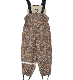 Mikk-Line Regntøj m. For - PU - Raisin m. Blomster
