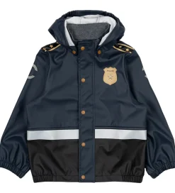 Mikk-Line Regntøj m. Seler - PU - Blue Nights m. Politi