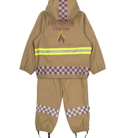 Mikk-Line Regntøj m. Seler - PU - Kelp m. Brandmand