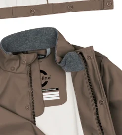 Mikk-Line Regntøj m. Seler - PU - Chocolate Chip