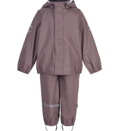 Mikk-Line Regntøj m. Seler - PU - Recycled - Twilight Mauve