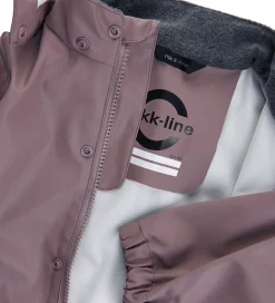 Mikk-Line Regntøj m. Seler - PU - Recycled - Twilight Mauve