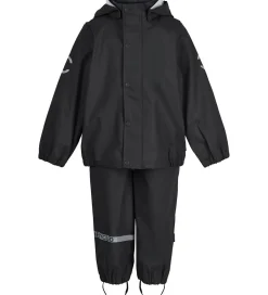Mikk-Line Regntøj m. Seler - PU - Recycled - Black