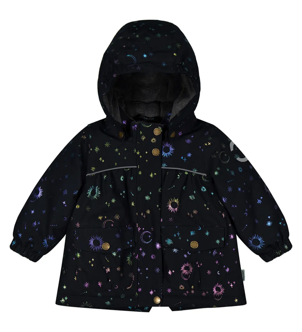 Mikk-Line Vinterjakke - Recycled - Dark Navy m. Print