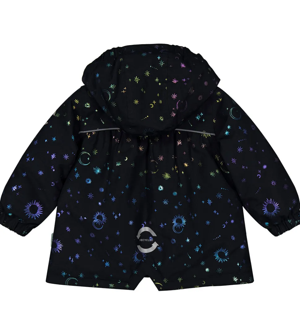 Mikk-Line Vinterjakke - Recycled - Dark Navy m. Print