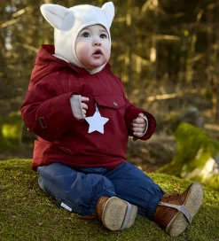 Mini A Ture Vinterjakke - MatWang Fleece - Red Merlot