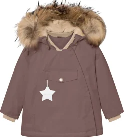 Mini A Ture Vinterjakke - MatWang Fleece/Fur - Peppercorn Plum
