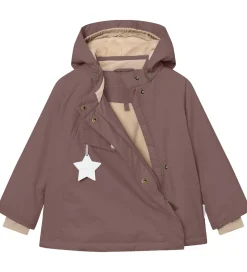 Mini A Ture Vinterjakke - MatWang Fleece - Peppercorn plum