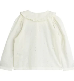 Mini Rodini Skjorte - Strawberry Schiffli - Hvid