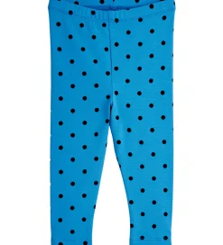 Mini Rodini Sæt - Leggings/Body l/æ - Polka Dots - Blå