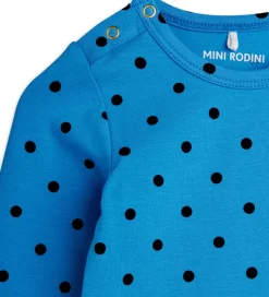 Mini Rodini Sæt - Leggings/Body l/æ - Polka Dots - Blå