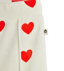 Mini Rodini Velourbukser - Hearts - Hvid