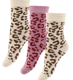 MiniPop Strømper - Bambus - 3-pak - Leo Mix