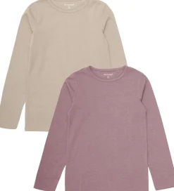 Minymo Bluser - 2-pak - Elderberry/Rainy Day