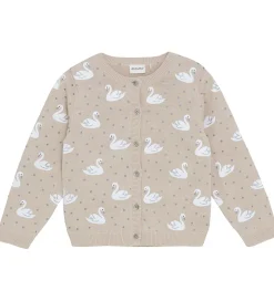 Minymo Cardigan - Strik - AOP - Smoke Gray