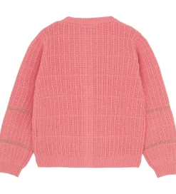 Minymo Cardigan - Strik - Rib - Strawberry Ice