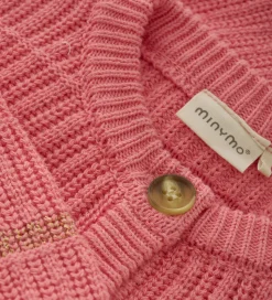 Minymo Cardigan - Strik - Rib - Strawberry Ice