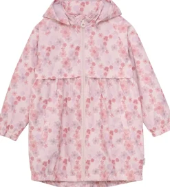 Minymo Regnjakke - PE - Peach Whip m. Blomster