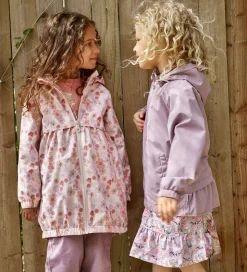 Minymo Regnjakke - PE - Peach Whip m. Blomster